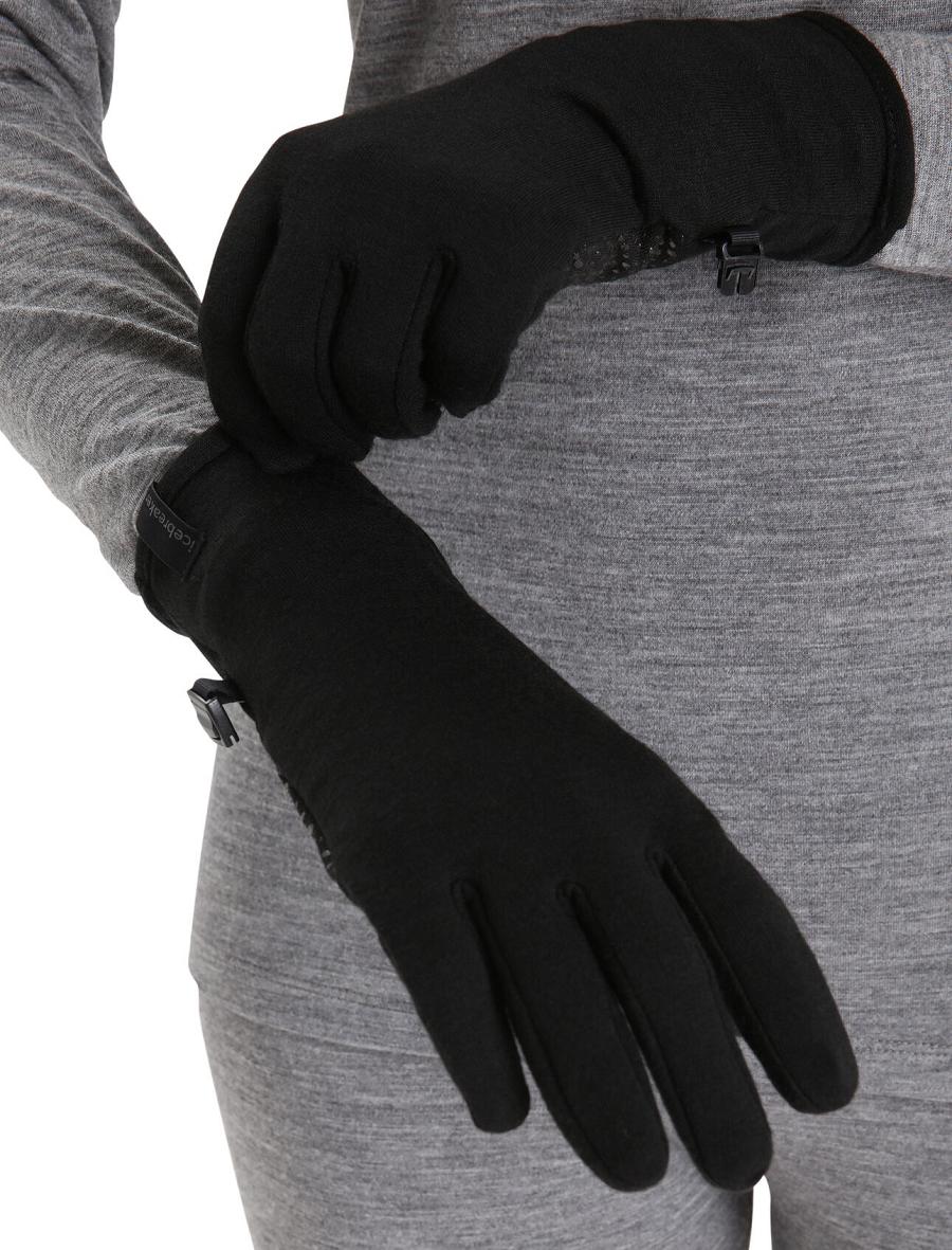 Gants Icebreaker Unisex Merino Quantum Femme Noir | FR 1499NWYB